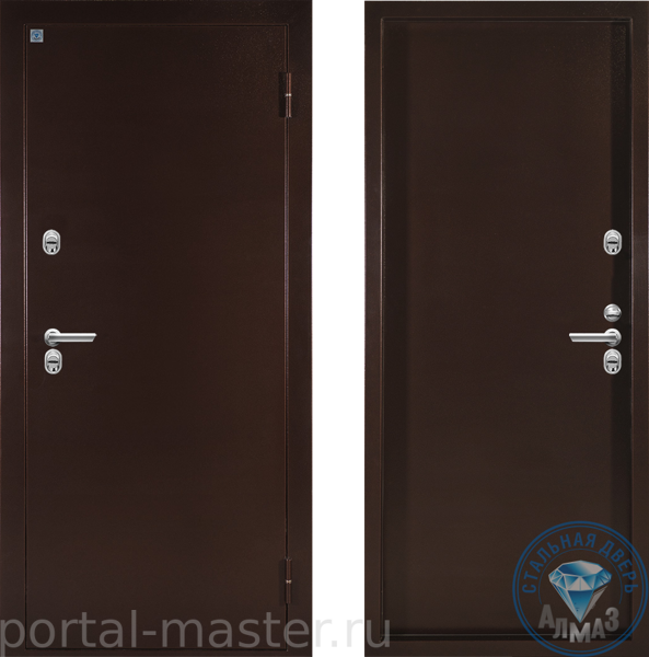 Дверь Алмаз ТЕРМО 2 медь/медь