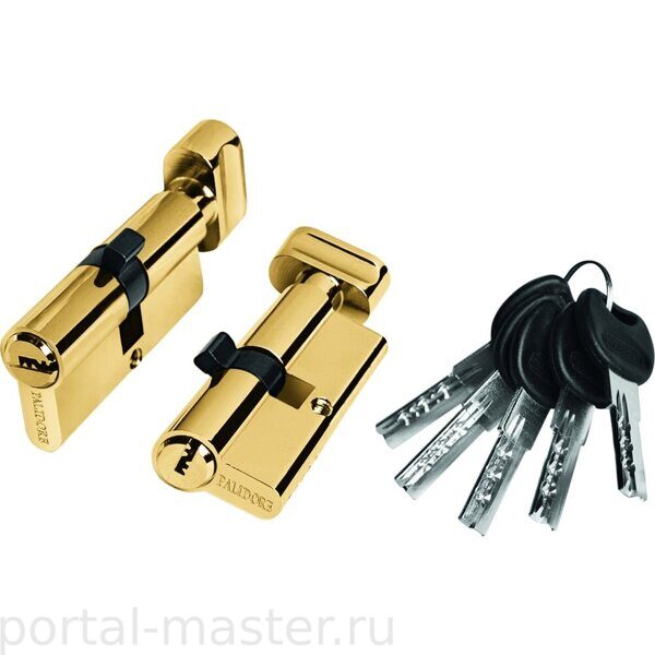 Цилиндр PALIDORE 60PB 30/30С ключ/завертка, золото 98760913